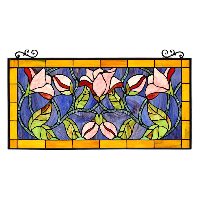 Floral Design Window Panel/ Suncatcher