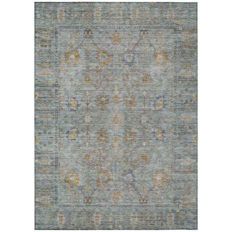 HomeRoots Oriental Traditional Rectangle Outdoor Rug