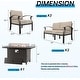 preview thumbnail 78 of 144, Aluminum Patio Outdoor Sectional Sofa Set with Fire Pit, Swivel Rocking Chairs and Ottomans