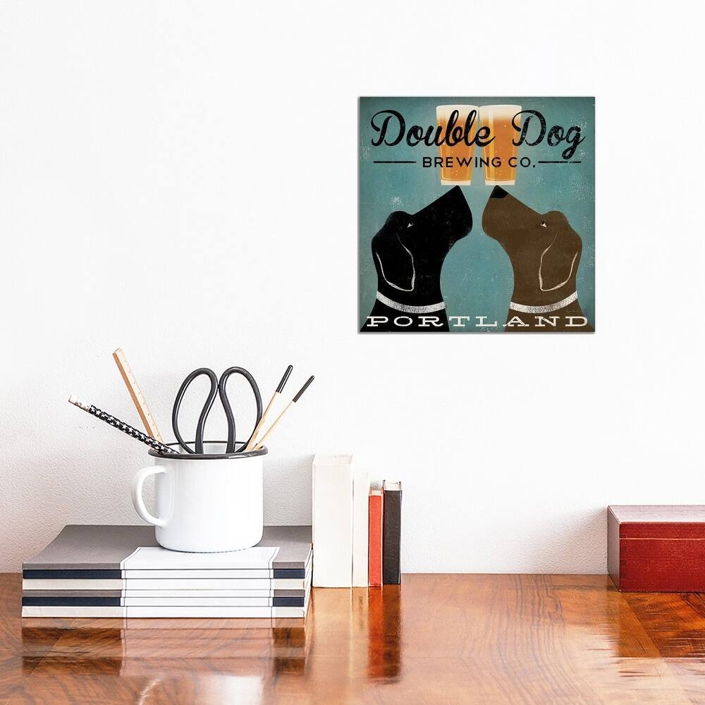 iCanvas "Double Dog Brewing Co." by Ryan Fowler Canvas Print