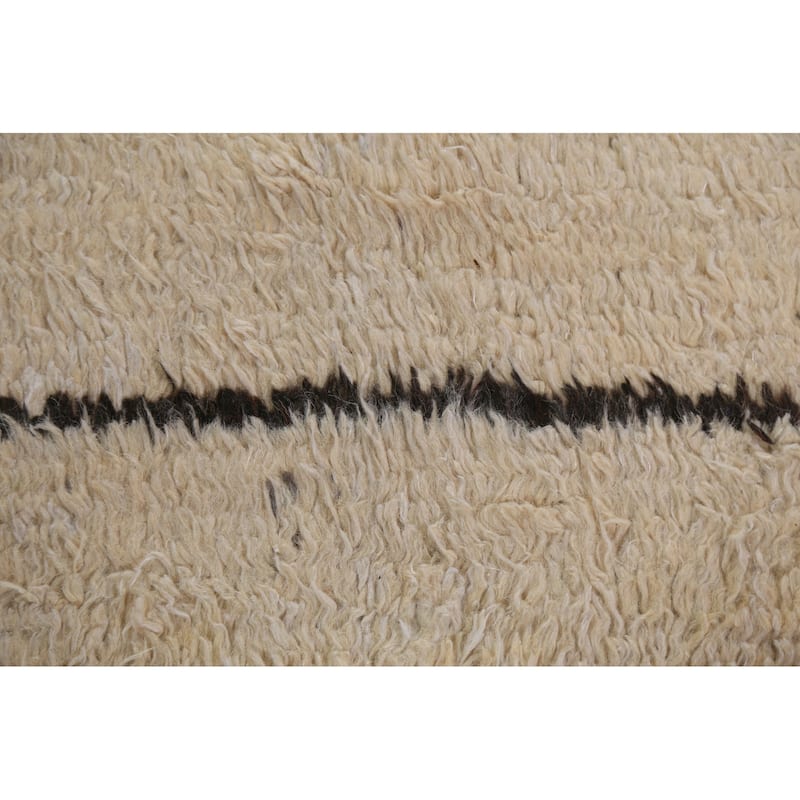 Abstract Contemporary Moroccan Oriental Area Rug Handmade Wool Carpet - 8'9" x 11'11"