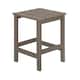 Laguna Poly Eco-Friendly Outdoor Patio Square Side Table - Weathered Wood