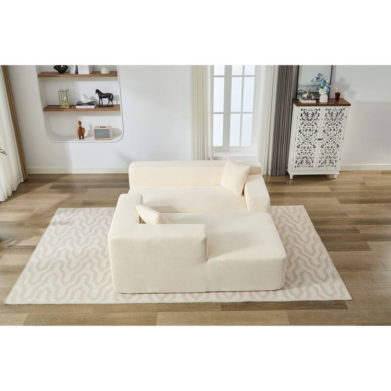 Homey Relaxation Sectional Sofa With Storage Space For Living Room