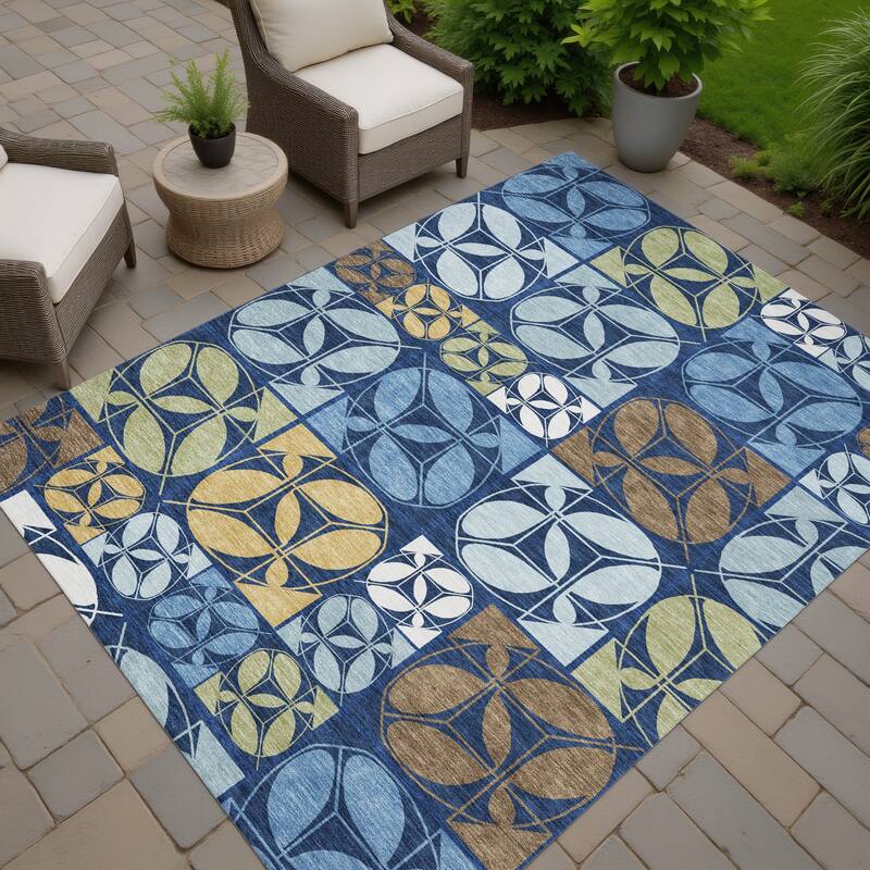 Machine Washable Indoor/ Outdoor Patch Lupton Chantille Rug