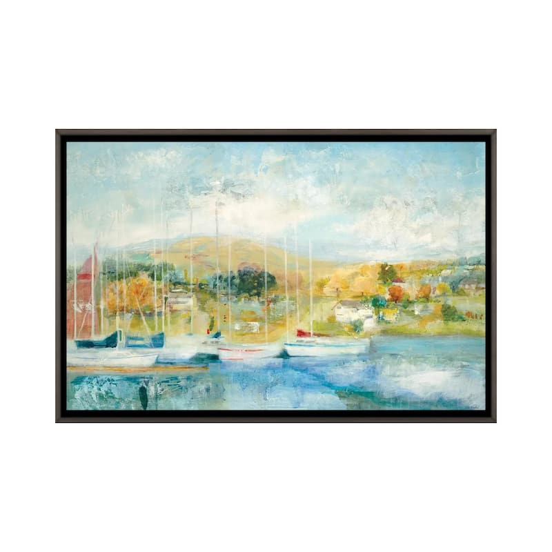 iCanvas "Maritime " by Jill Martin Framed - Charcoal - 26x40