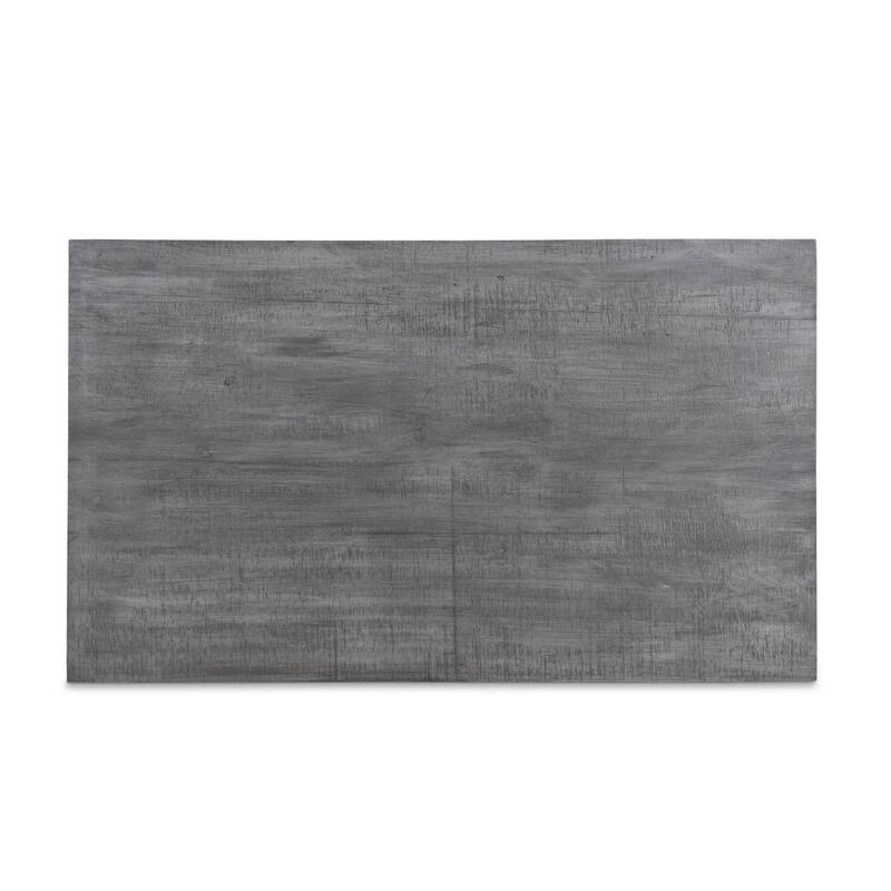 Grey Mango Wood Dining Table With Gold Legs - 60" - 71"