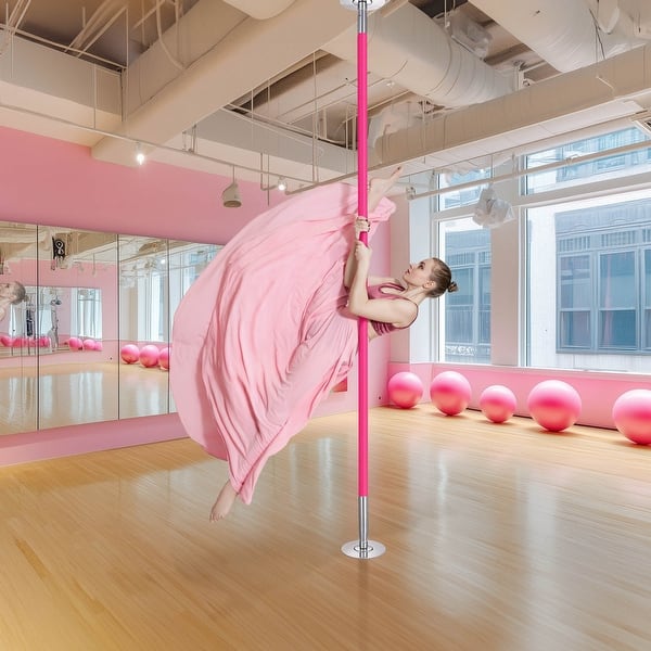 Kit Barre De Pole Dance VEVOR Professionnel - Amovible, Portable, Rose - Charge 200kg
