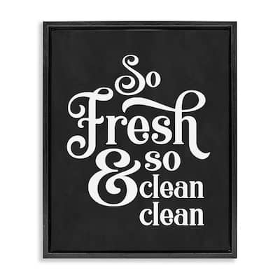 Stupell So Fresh So Clean Laundry Phrase Vintage Typography Floater Frame - Grey