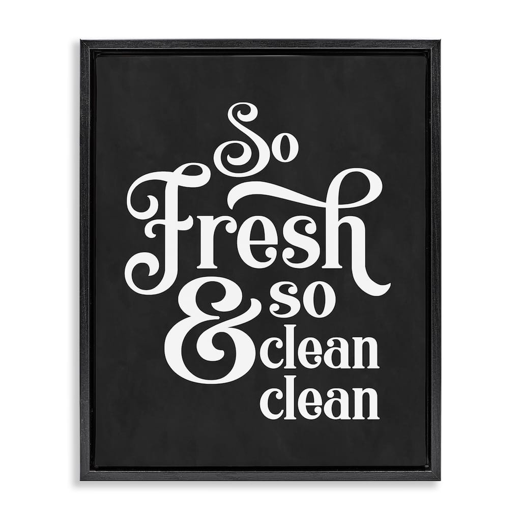 Stupell So Fresh So Clean Laundry Phrase Vintage Typography Floater Frame - Grey
