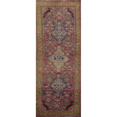 Hand Knotted Oriental 100% Wool Carpet Traditional Tribal Multi-Colored Ardebil Runner Rug - 10' 0'' X 3' 5''