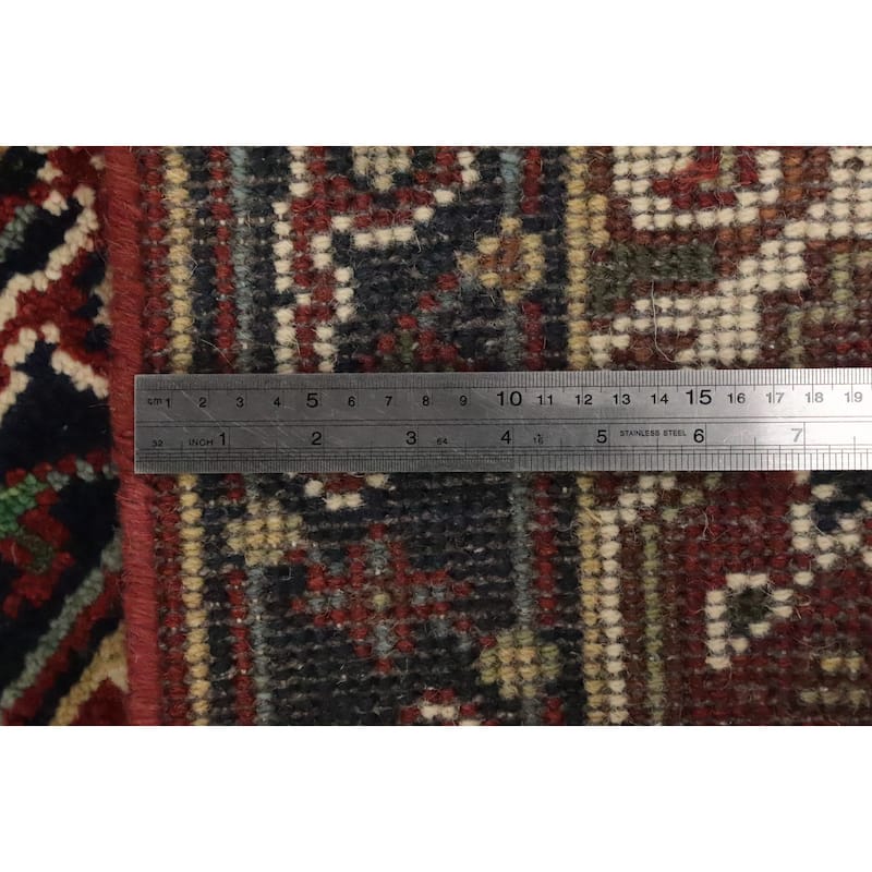 Hand Knotted Oriental 100% Wool Carpet Traditional Medallion Oranges & Rust Heriz (serapi) Area Rug - 3' 0'' X 2' 0''