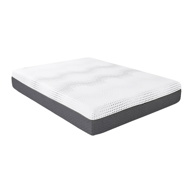 12" Plush Foam Pocket Coils Mattress, Green Tea Gel-Infused Memory Foam Hybrid Mattress in a Box - White - Full