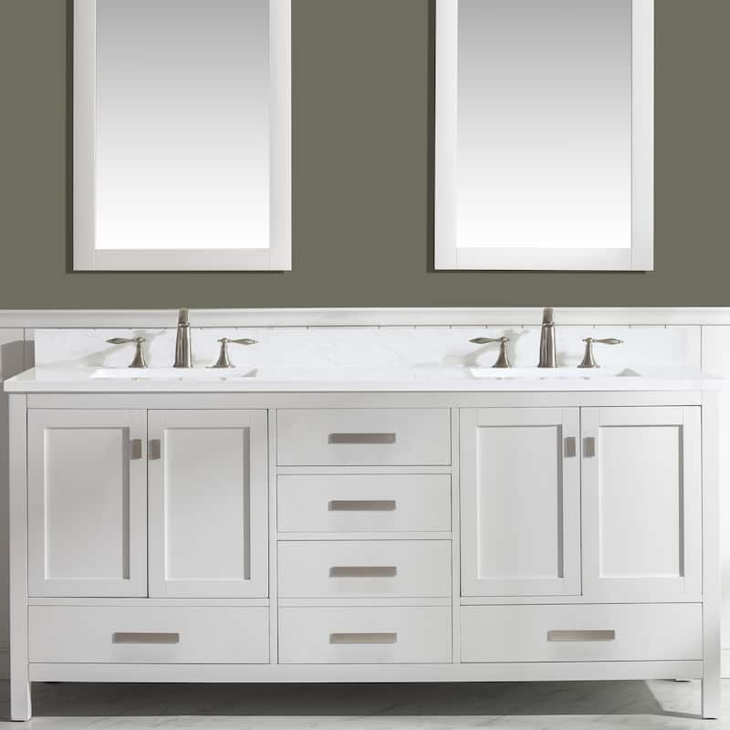 Valentino 72" Double Vanity in White