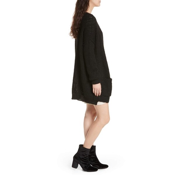 free people black cardigan