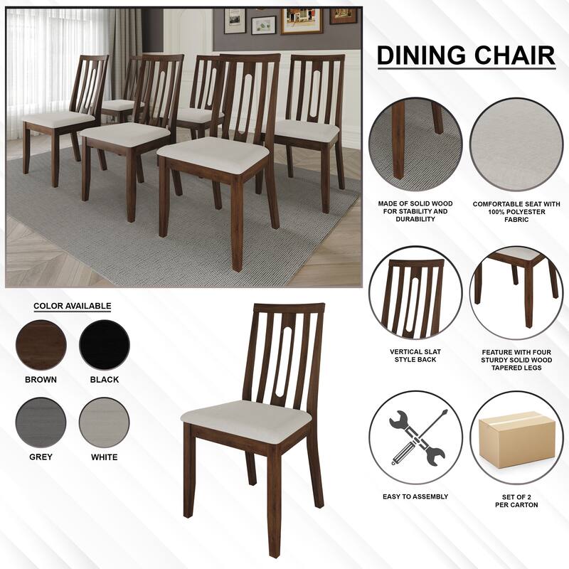 CraftPorch Contemporary Modern 7-piece Wooden Dining Set