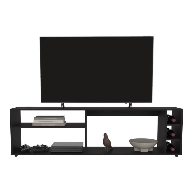TV Stand for 60 Inch Screens with 6 Storage Shelves Modern Minimalist Design