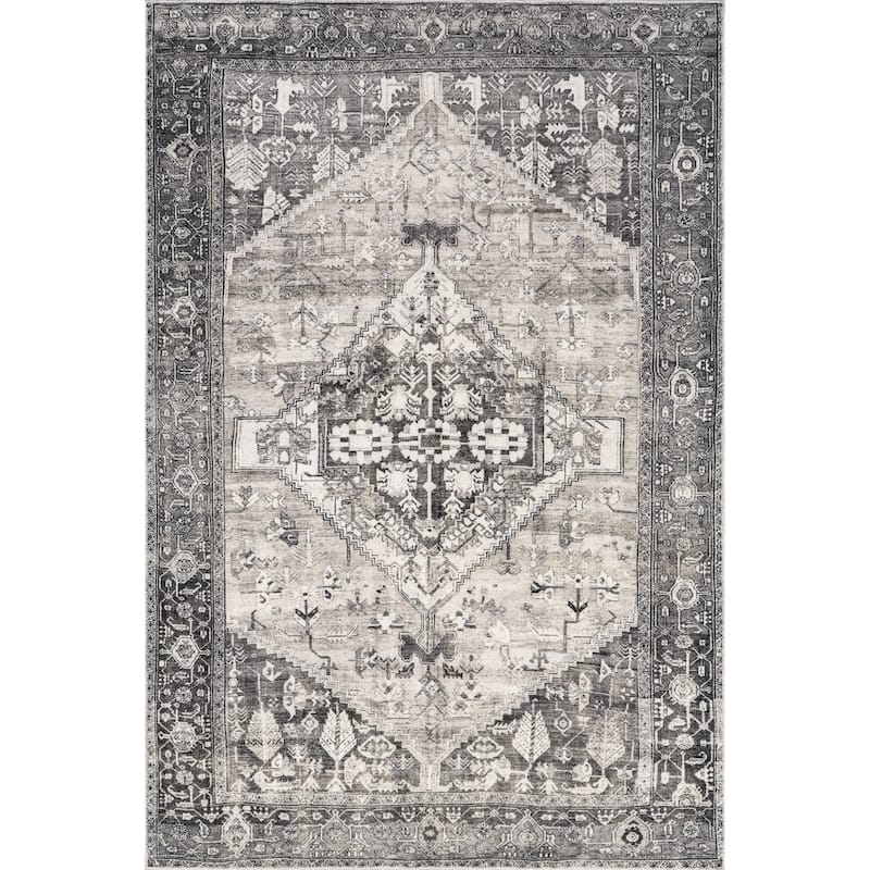Nuloom Elisabeth SpinClean Medallion Machine Washable Area Rug