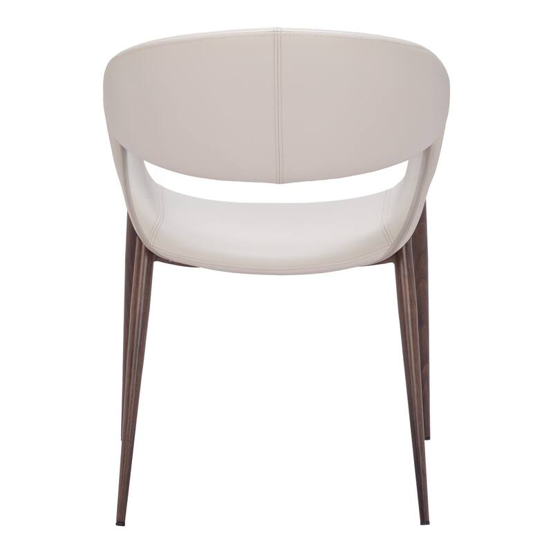 Limay Dining Chair Beige & Walnut