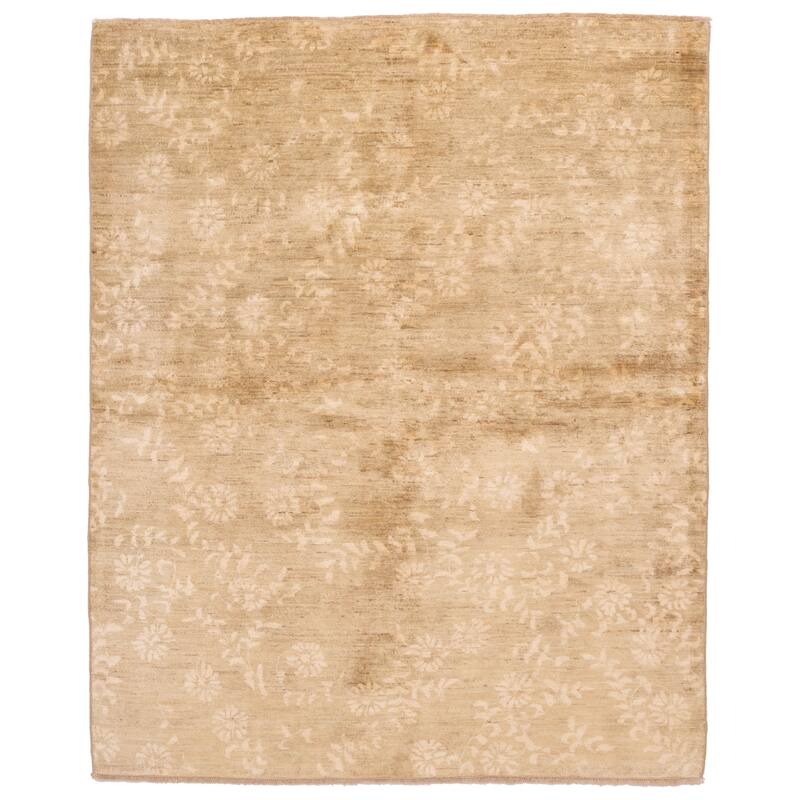 ECARPETGALLERY Hand-knotted Peshawar Ziegler Olive Wool Rug - 6'5 x 8'0
