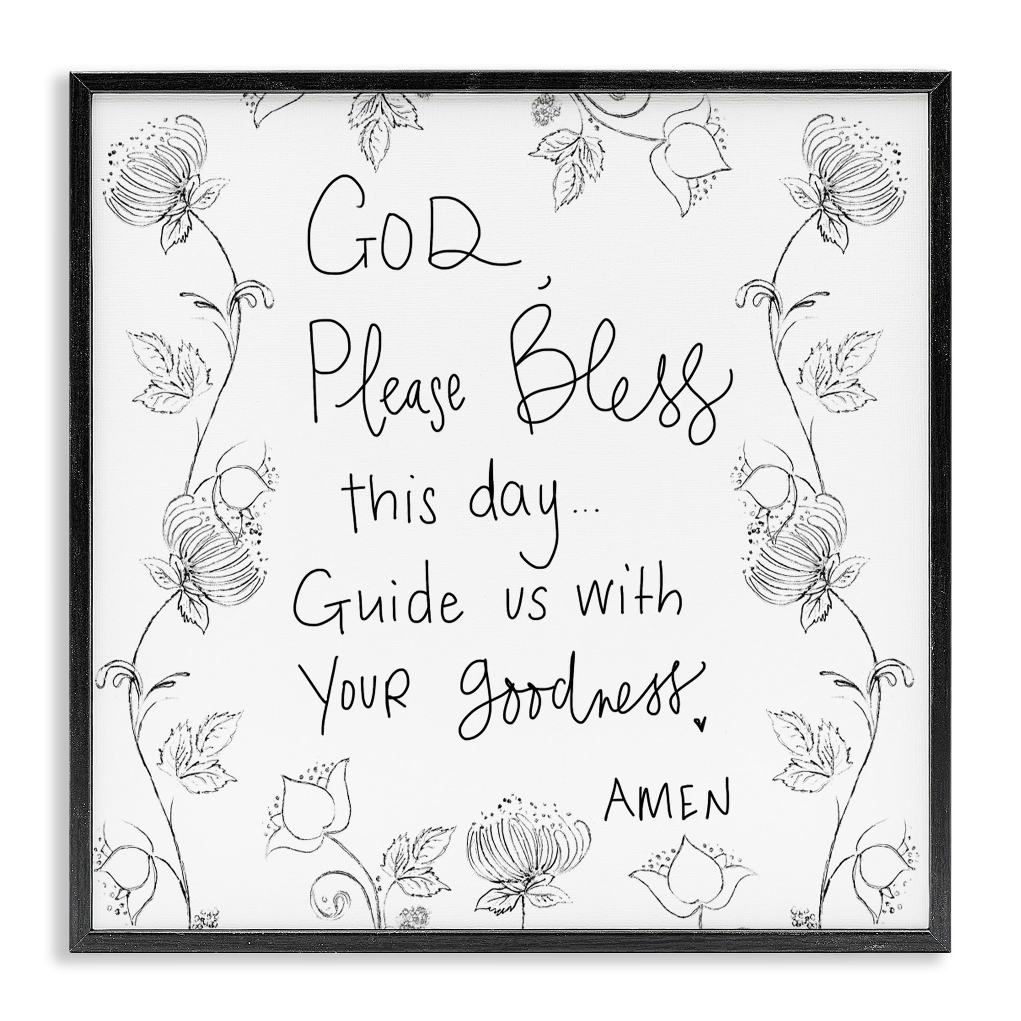 Stupell God Bless This Day Framed Giclee Art Design By Patricia Pinto