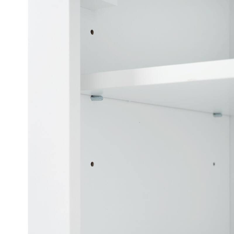 71-Inch Tall Freestanding Bathroom Vanity with Damping-Hinge Doors and Drawers, Featuring a Modern, Elegant Design