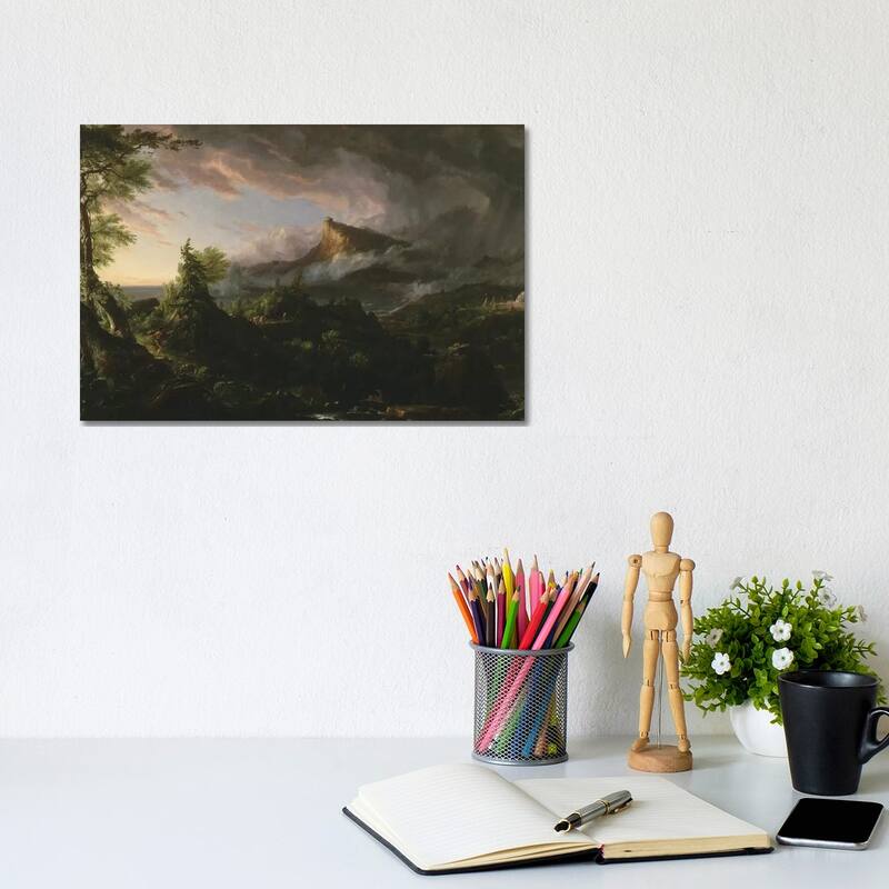 iCanvas "The Course of Empire - The Savage State, 1833-36" by Thomas Cole Canvas Print - 8x12x0.75