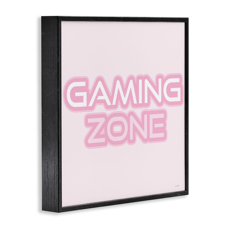 Stupell Pastel Pink Gaming Zone Framed Giclee Art Design By Yass Naffas Designs