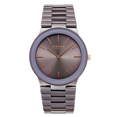 Obaku Men's Svale Grey Dial Watch - V281GXJJCJ - 6 (36)