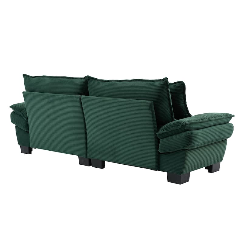65.5" Upholstered 3-Seater Sofa Couch with Two Pillows and Sturdy Construction