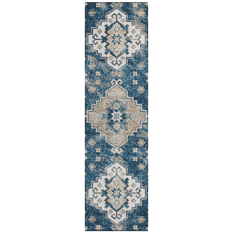 Machine Washable Indoor/ Outdoor Chantille Boho Tribal Rug
