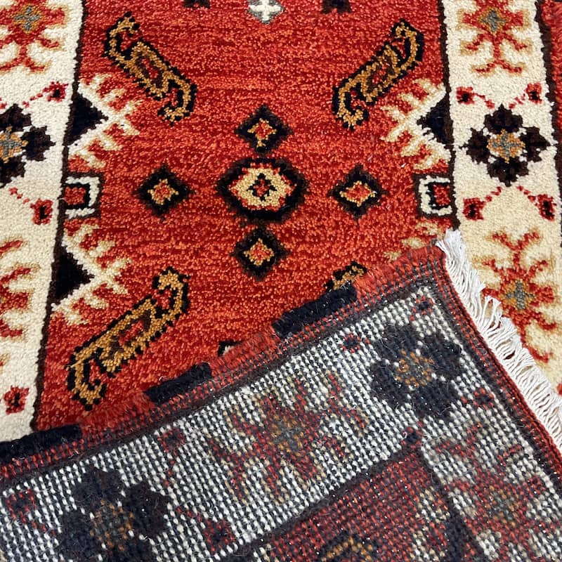 HERAT ORIENTAL Handmade Kazak Wool Rug - 2'1" x 3'11"