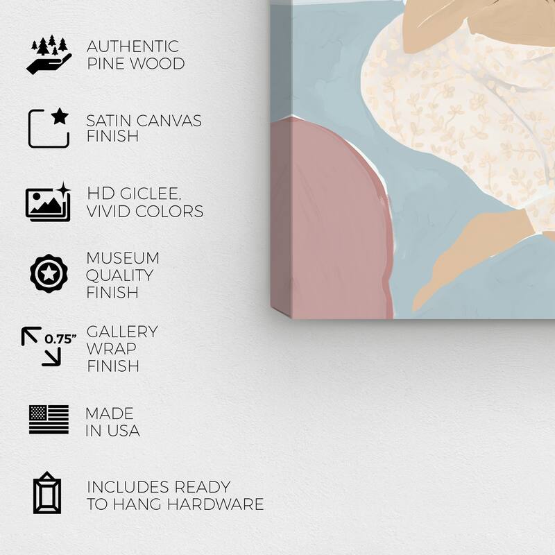 Wynwood Studio Canvas Floral and Botanical Shelf for Pottery Brown and Peach Rustic Wall Art Canvas Print