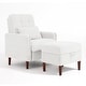 preview thumbnail 21 of 59, Adjustable Backrest Lounge Accent Chair Set with Storage Ottoman