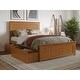 preview thumbnail 52 of 157, AFI Nantucket Platform Bed with Matching Footboard & Storage Drawers Light Toffee - Full