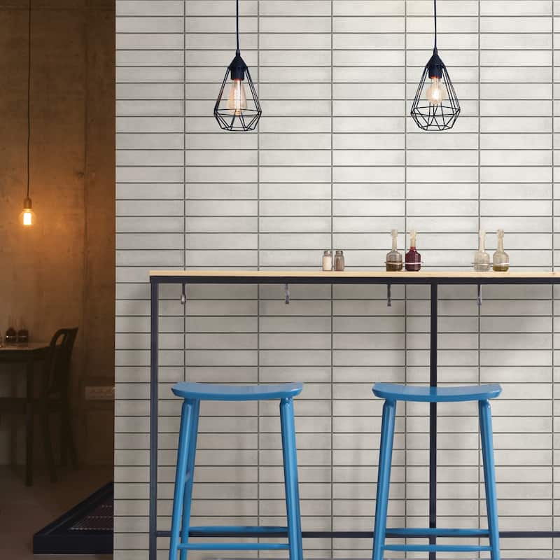 A-Street Prints Midcentury Light Grey Modern Bricks Wallpaper