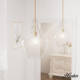 Hunter Maple Park 1 Light Pendant - Kitchen Island, Dining room, Entry - Modern Farmhouse, Transitional, Contemporary