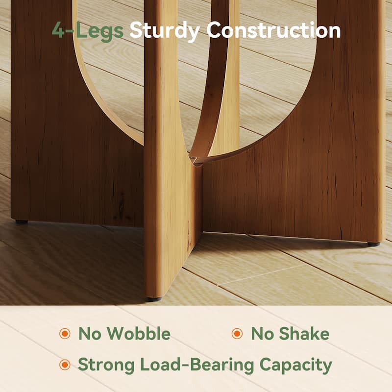 Small Solid Wood Square Dining Table for 2-4 People - 31.5" W x 31.5" D x 30.3" H