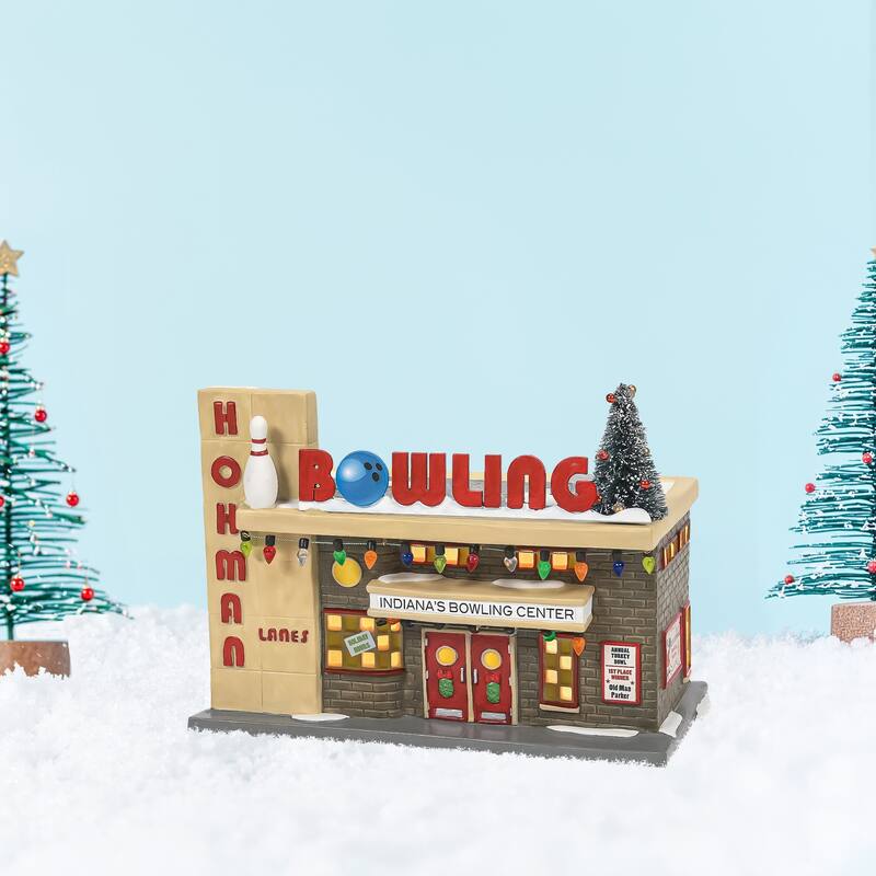 dept 56 hohman lanes bowling lighted christmas building # 6007724