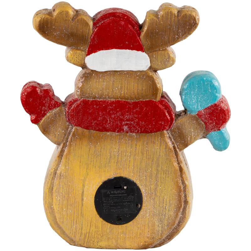 LED Lighted "Noel" Gingerbread Reindeer Christmas Decoration - 14.25"