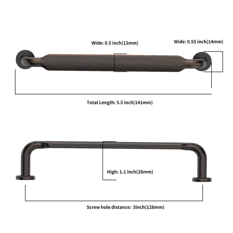 10 Pack 5 Inch Cabinet Pulls - 5"L x 1"W