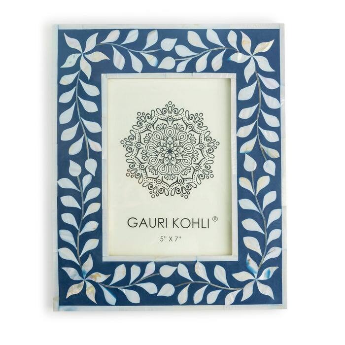 Jodhpur Mother of Pearl Picture Frame - Blue