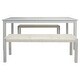 preview thumbnail 5 of 9, SAFAVIEH Outdoor Living Aquina Table and 2-Bench Dining Set - 35"W x 67"D x 29"H