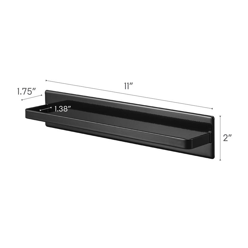 Yamazaki Home Magnetic Kitchen Towel Hanger, Steel, Holds 3 lbs - L 1.77 x W 11.02 x H 1.97 inches