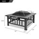 preview thumbnail 8 of 8, Portable Courtyard Metal Fire Bowl with Accessories Black