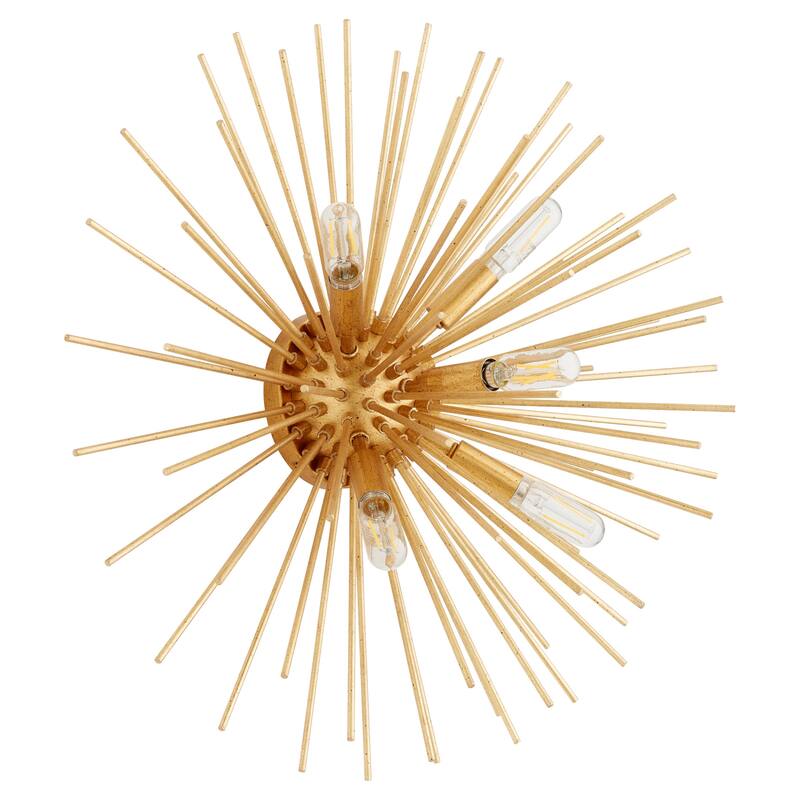 Quorum International Electra 5 Light 20" Wide Flush Mount Ceiling - Gold Leaf