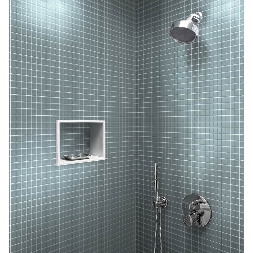 Apollo tile 12" x 12" Colorway Matte Stone Blue Glass Tile (9.67 sq ft/case) - 10 Pack