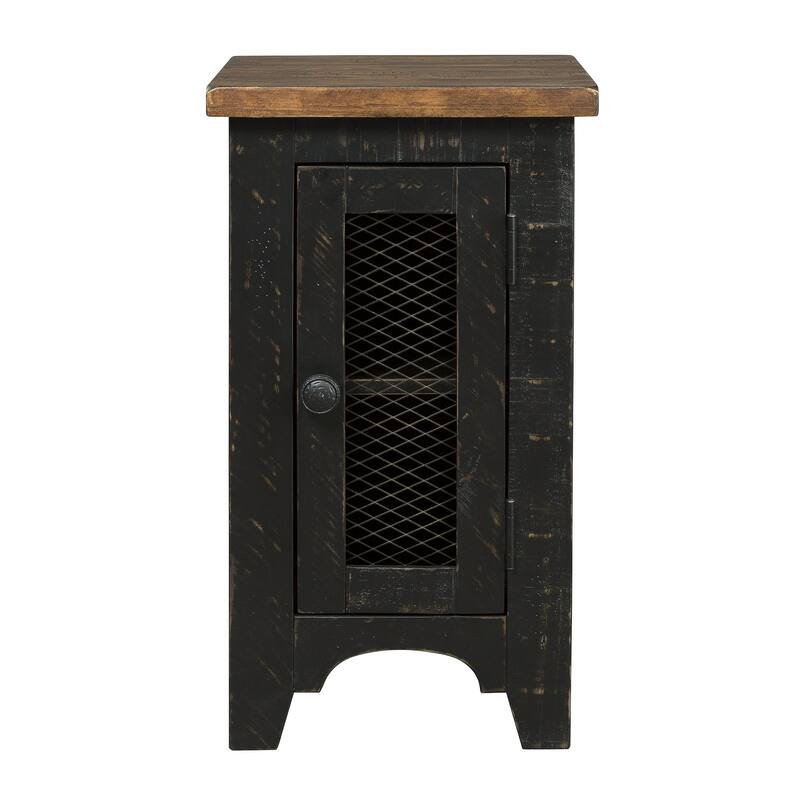 Valebeck Black/Brown Casual Chair Side End Table