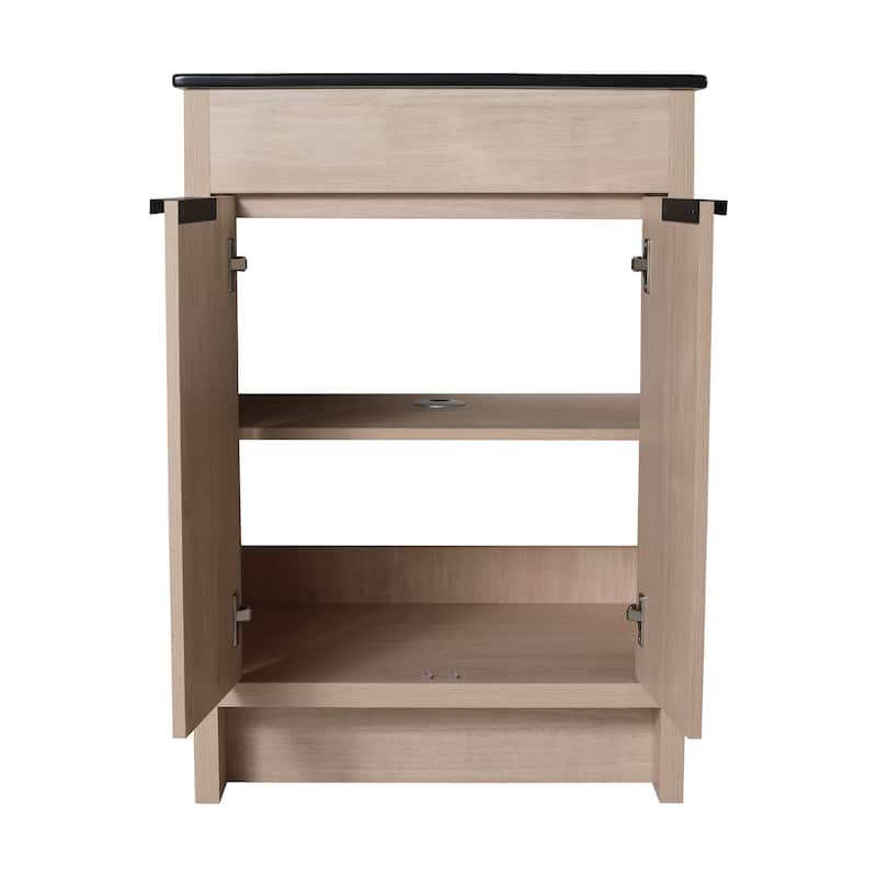 BNK 24/30/36 inch Freestanding Single Sink Bathroom Vanity with Soft Close Door and 1 adjustable shelf