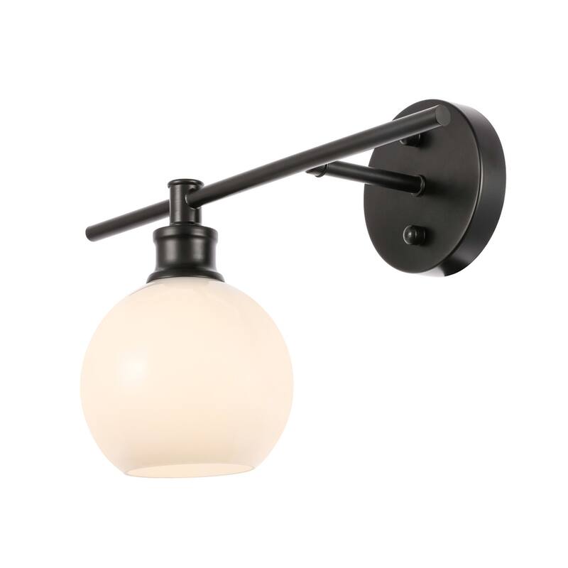 Collins 1-Light Glass Left Wall Sconce - 14.7/9.8 - 14.7/9.8