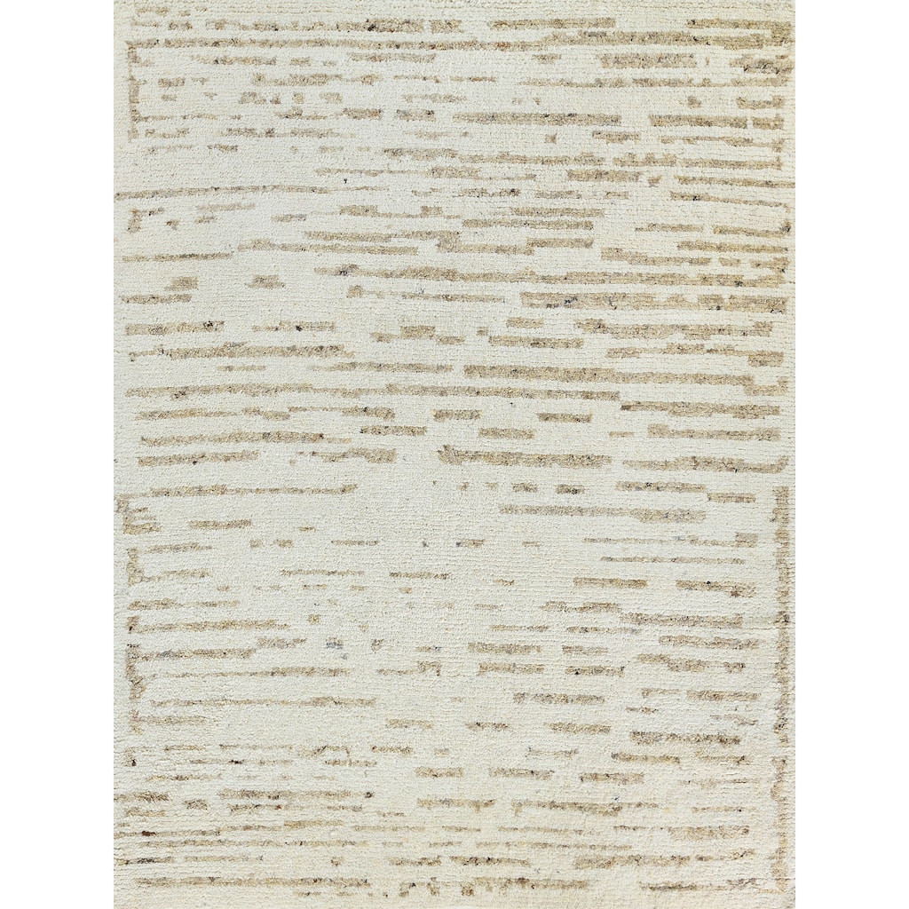 EXQUISITE RUGS Tahoe Hand-knotted Wool Ivory/Beige Area Rug.